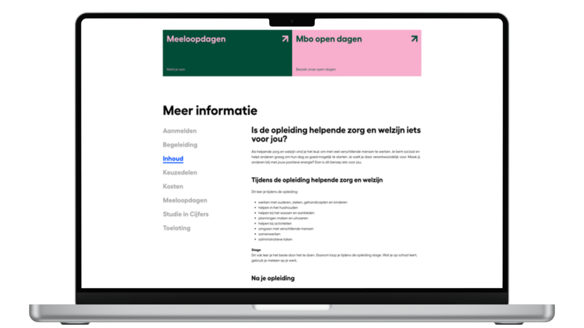 Corporate platforms voor het mbo | Betawerk Indicia