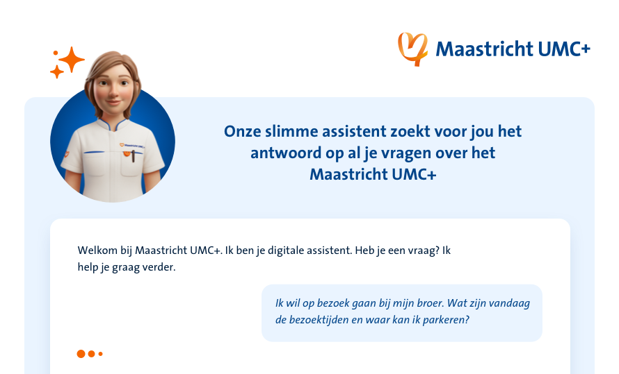 Illustratie van AI assistent voor Maastricht UMC+
